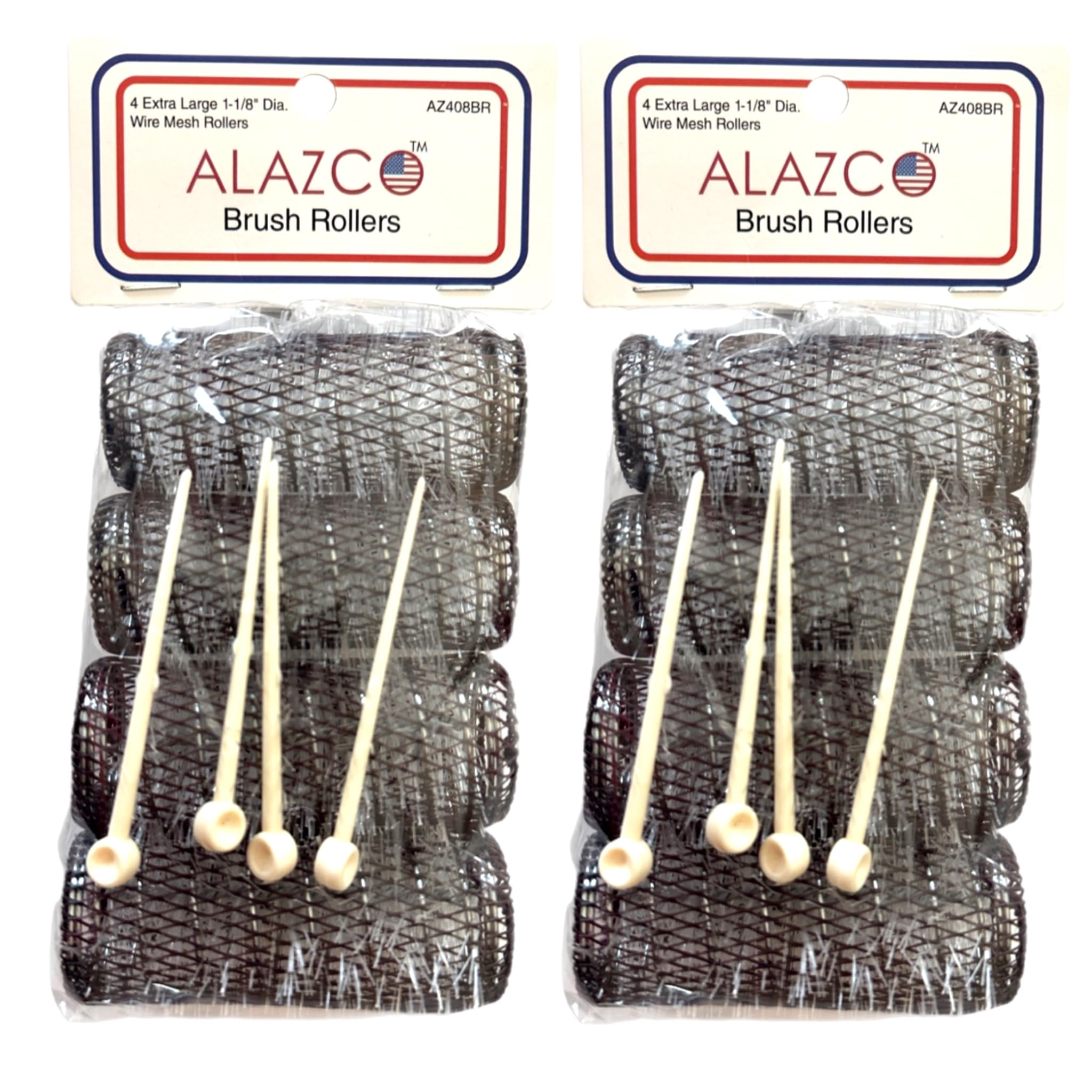 ALAZCO vintage-style hair rollers XL pack ready for voluminous curls.