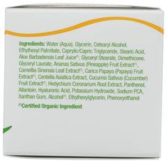 Applying Alba Botanica Aloe Green Tea Oil-Free Moisturizer on hand shows light absorption.