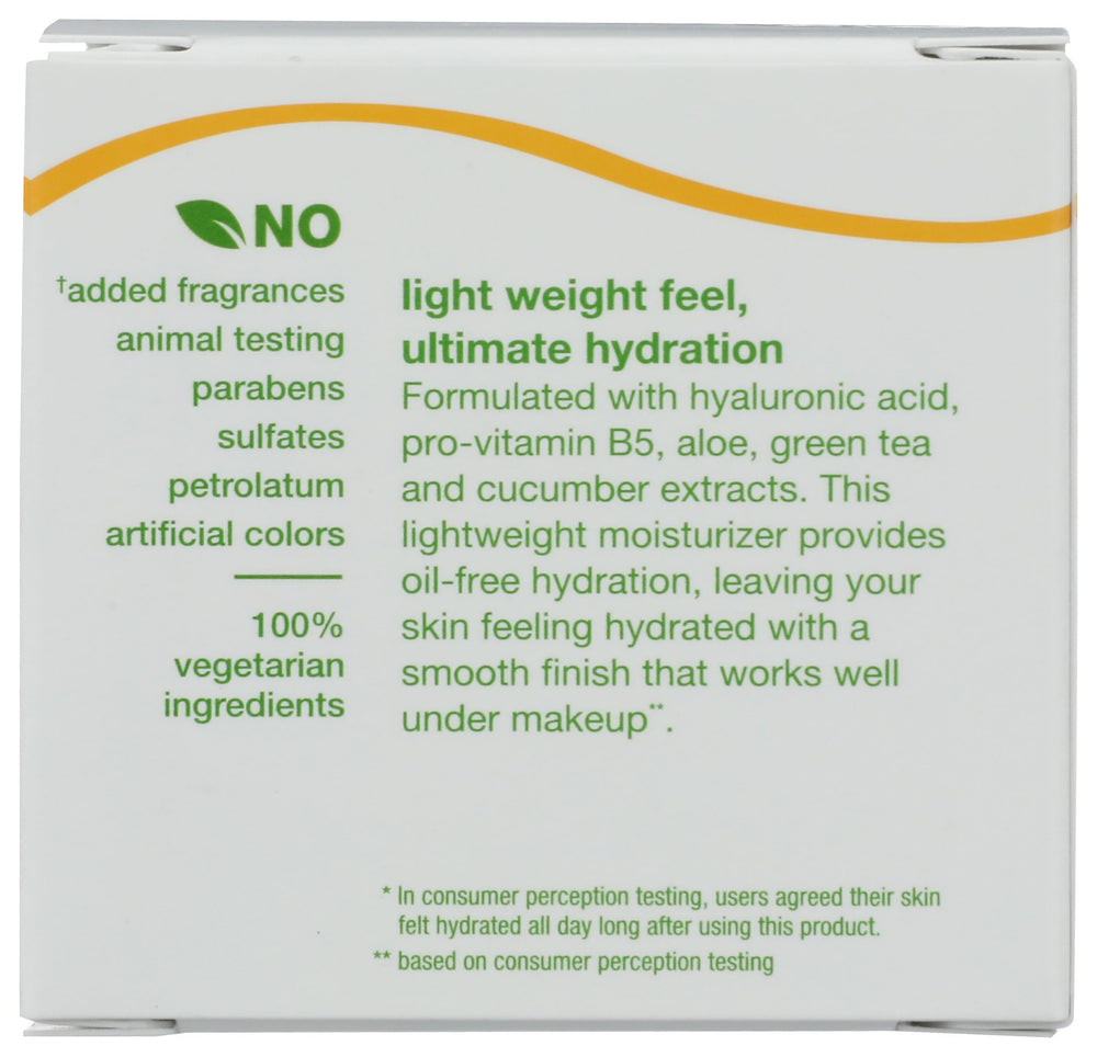 Alba Botanica Aloe Green Tea Oil-Free Moisturizer packaging label shows clean, plant-based care.