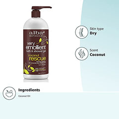 Alba Botanica coconut milk creaminess and soothing lather for bath and shower.