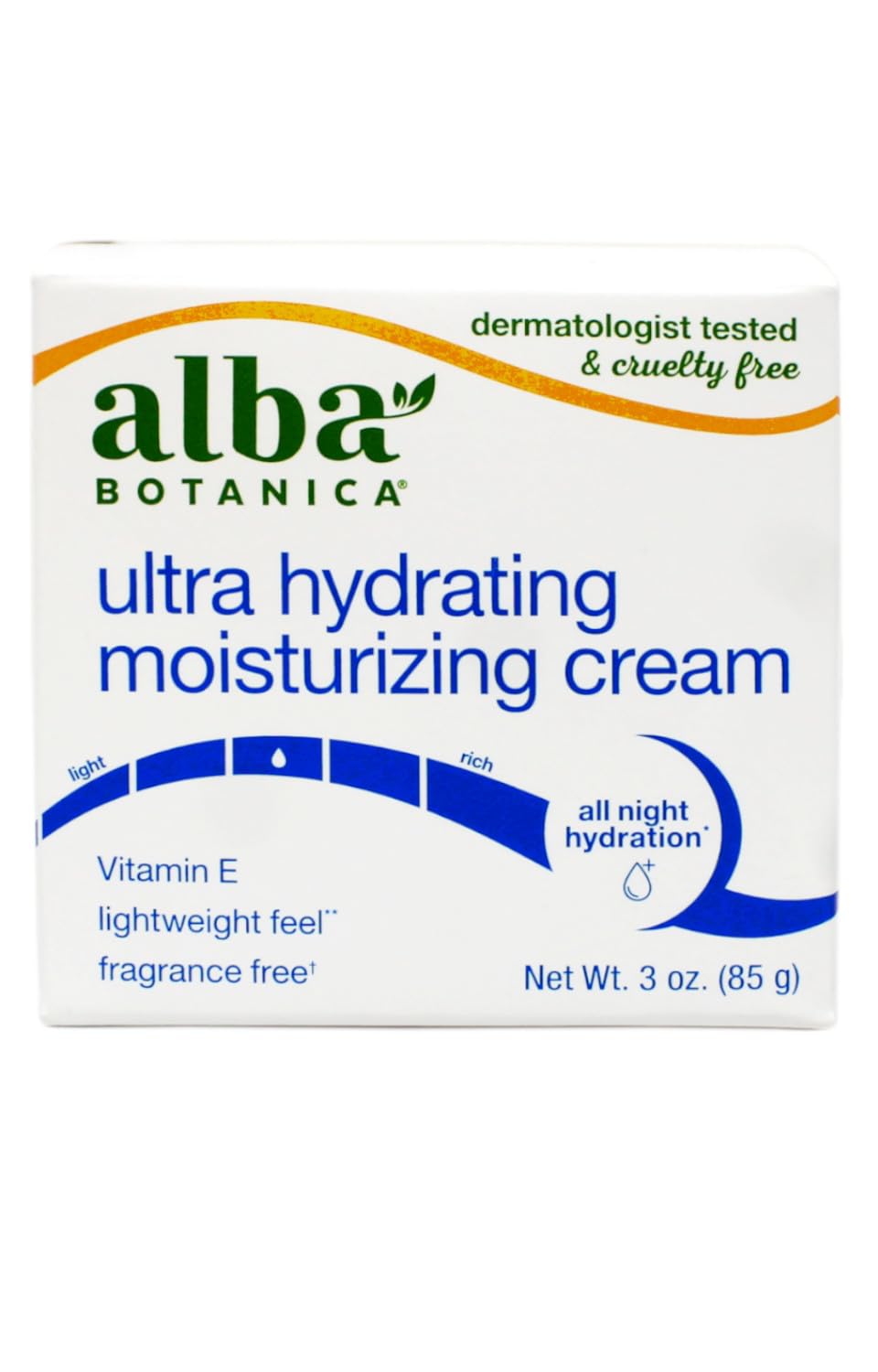 Alba Botanica Cream Moisture Jasmine Vitamin E being applied shows quick absorption for dry areas.