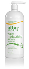 Alba Botanica Daily Moisturizing Lotion unscented bottle pour supports everyday sensitive-skin hydration