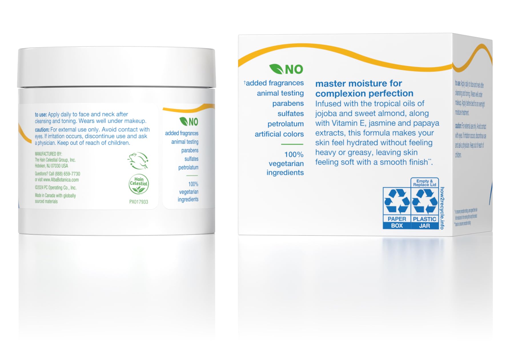 Alba Botanica fragrance-free cream applied for light, non-greasy hydration.