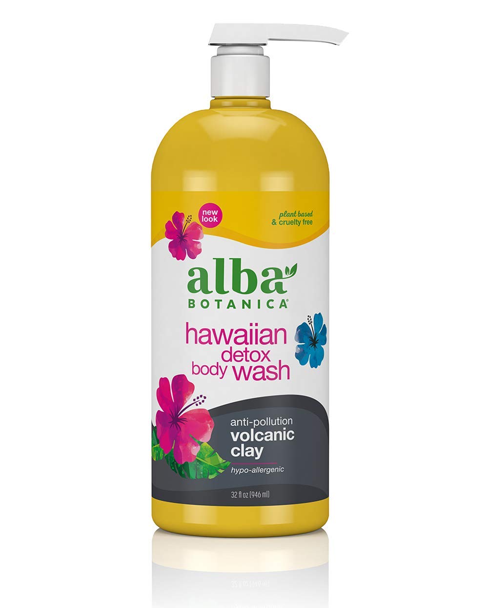 Alba Botanica Detox Body Wash bottle for daily cleansing with volcanic clay