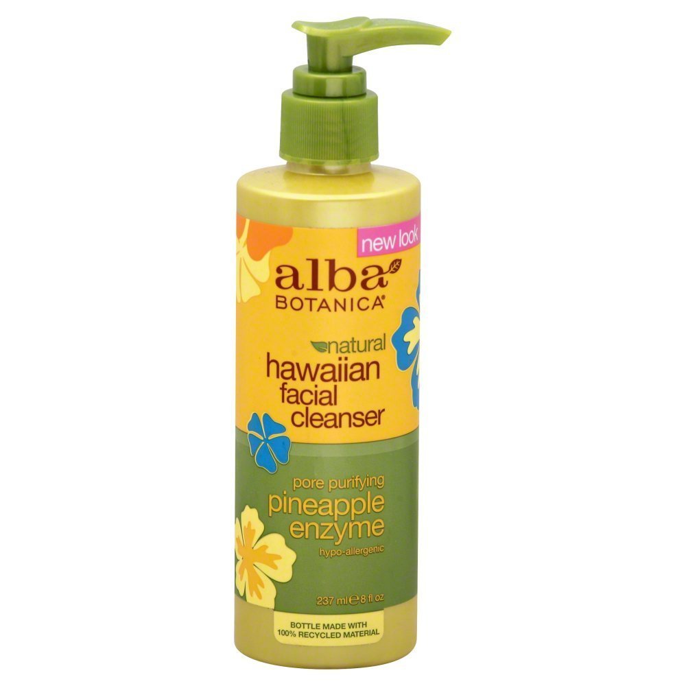 Alba Botanica pineapple enzyme cleanser bottle with foam for gentle cleansing and fresh skin