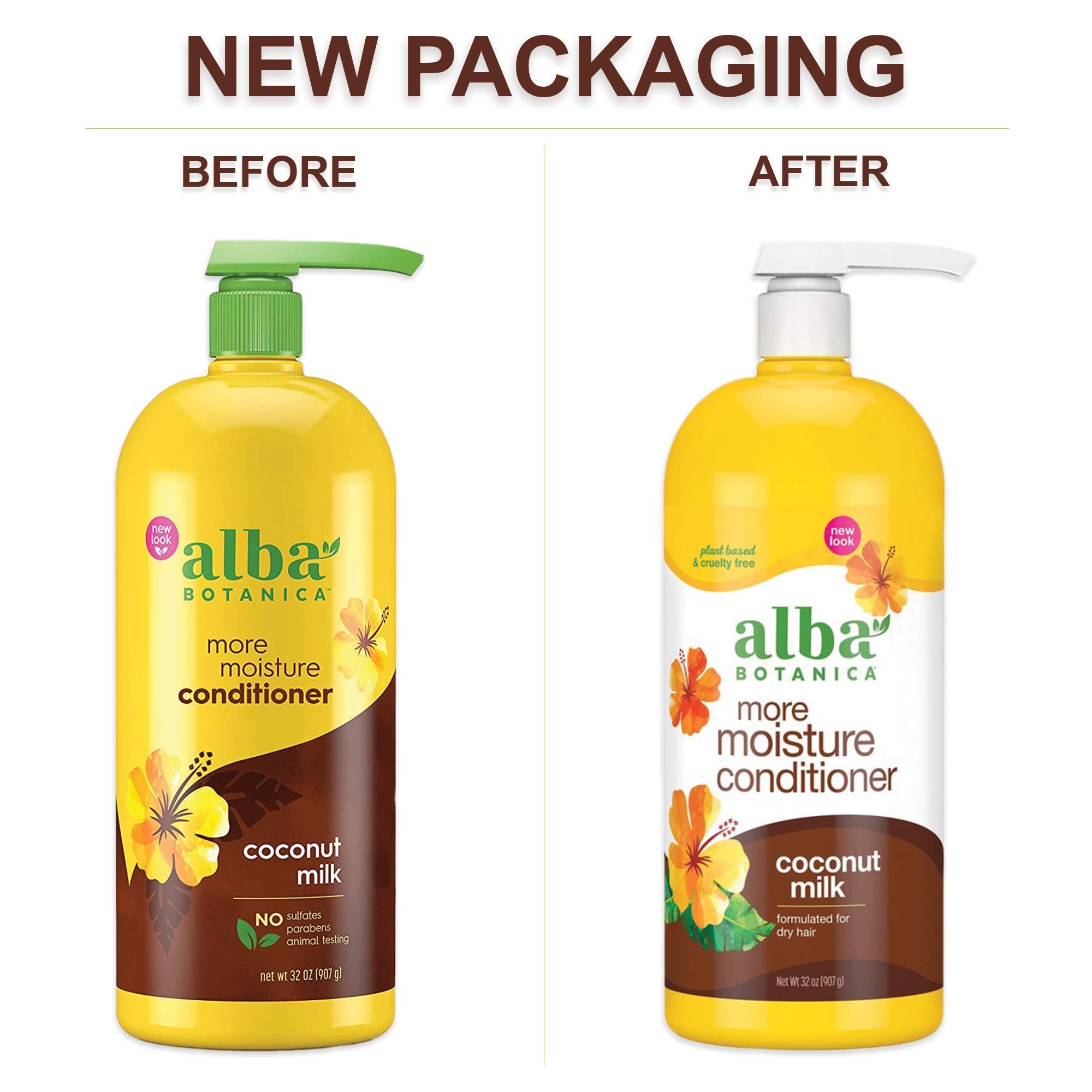 Alba Botanica More Moisture Coconut Milk conditioner supports daily use and gentle conditioning.