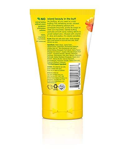 Alba Botanica scrub texture close-up showing exfoliating granules