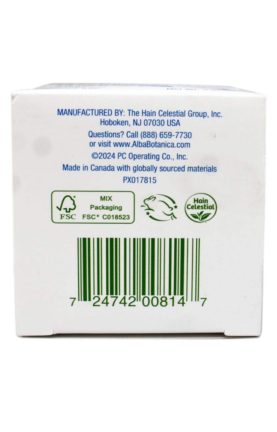 Alba Botanica USA-made packaging reflects domestic production.
