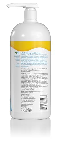 Alba Botanica Very Emollient foamy lather highlights gentle cleansing and soft skin.
