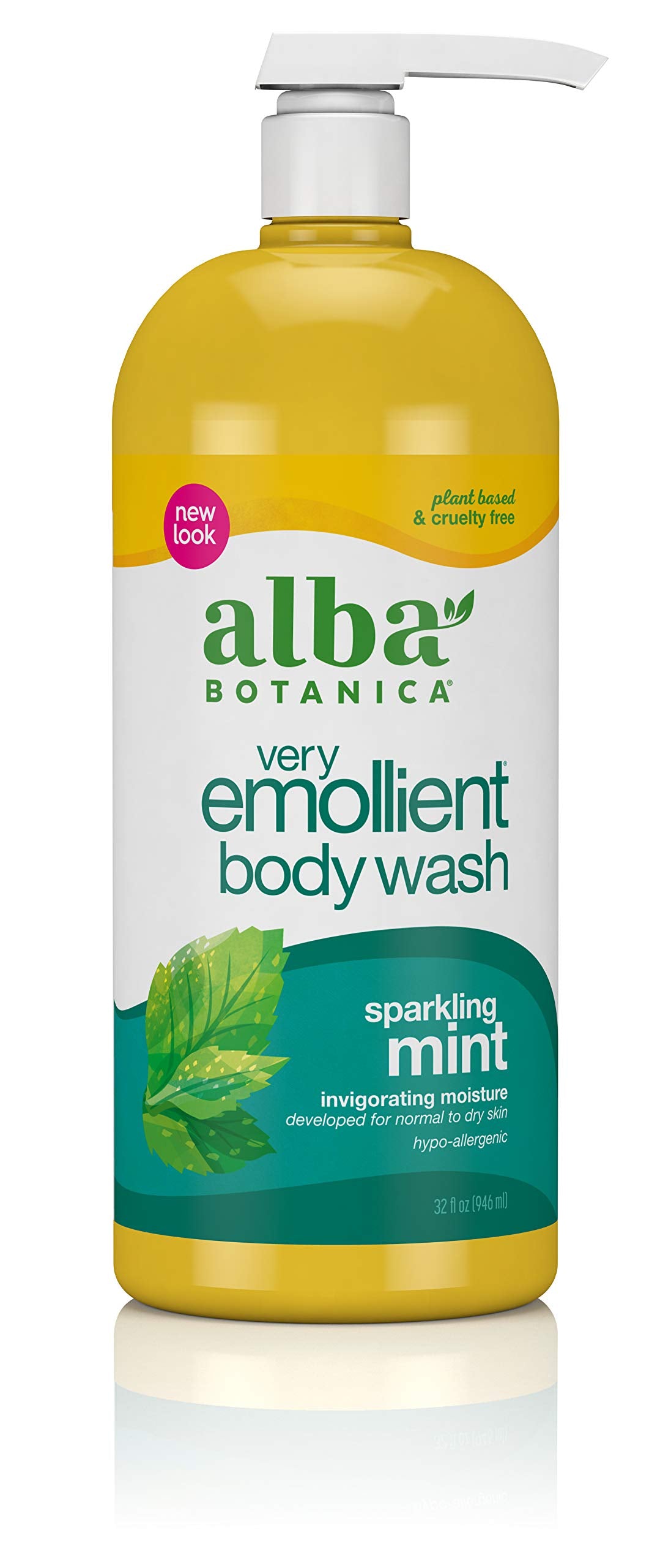 Alba Botanica Very Emollient Sparkling Mint bottle for a hydrating cleanse.