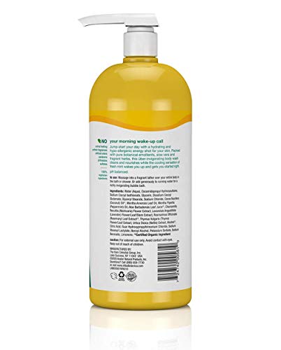 Alba Botanica Sparkling Mint lather delivering a gentle, rich cleanse.