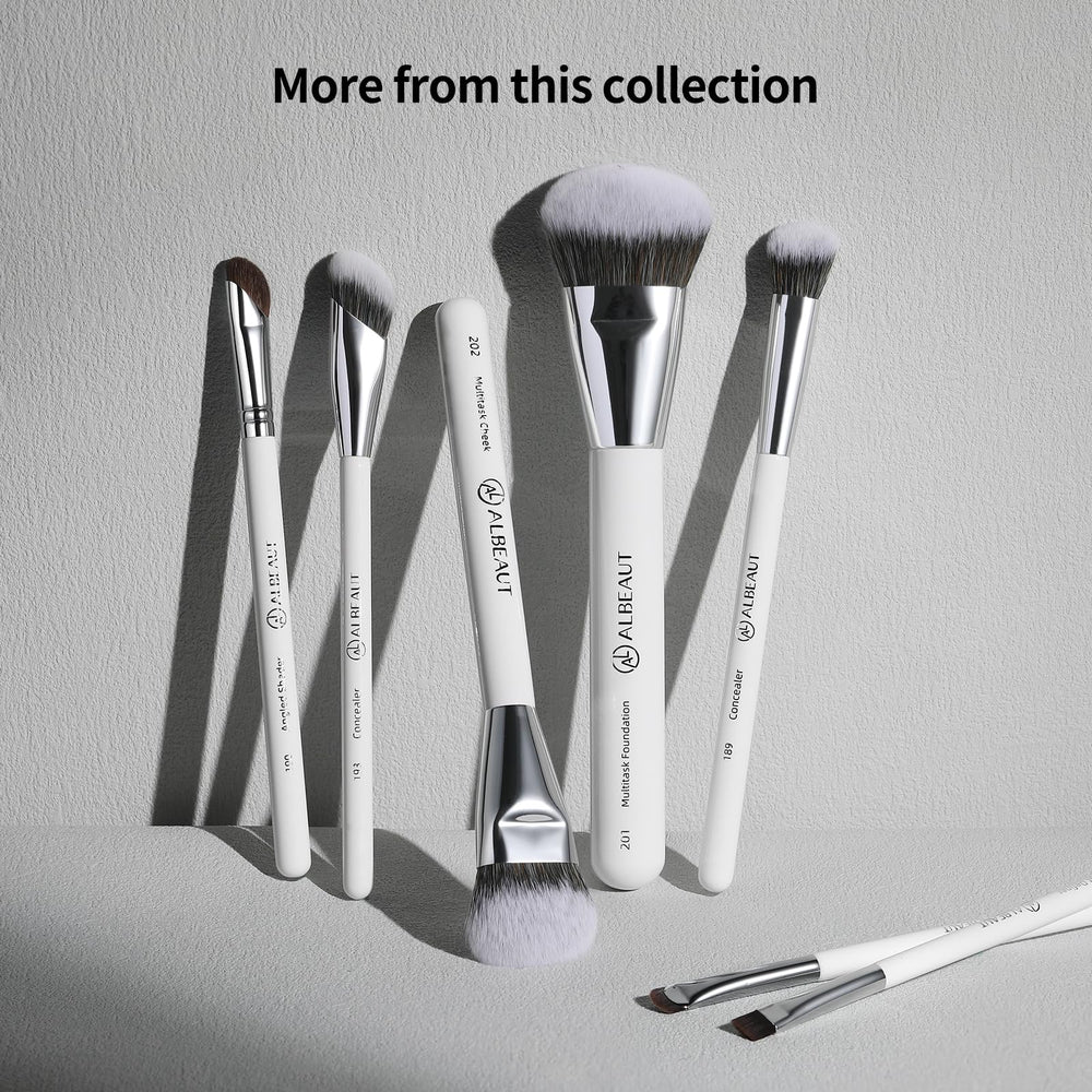 ALBEAUT flat eyebrow concealer brush designed for precise, controlled application on gel or powder.