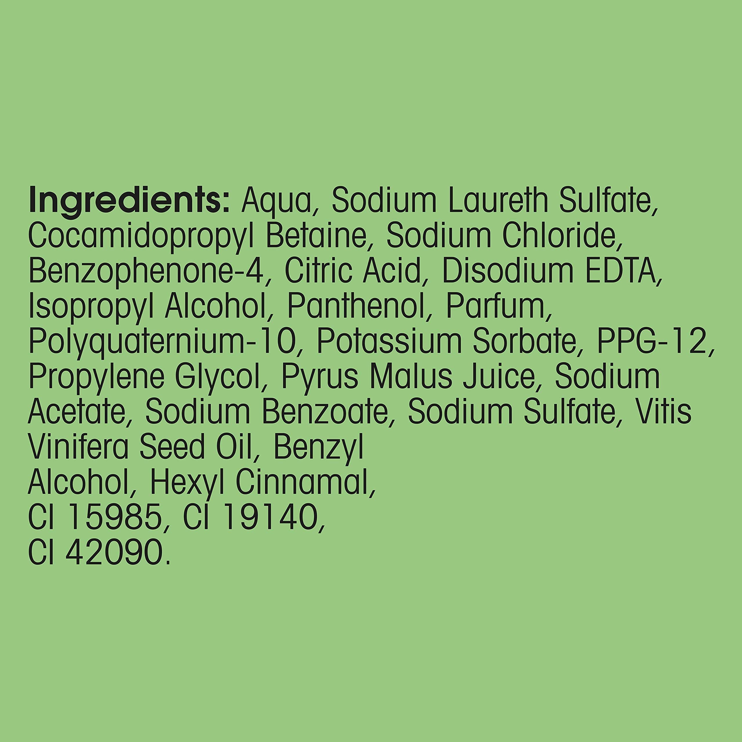 Alberto Balsam Juicy Green Apple shampoo shampoo-foam demonstrates rich lather and cleansing softness.