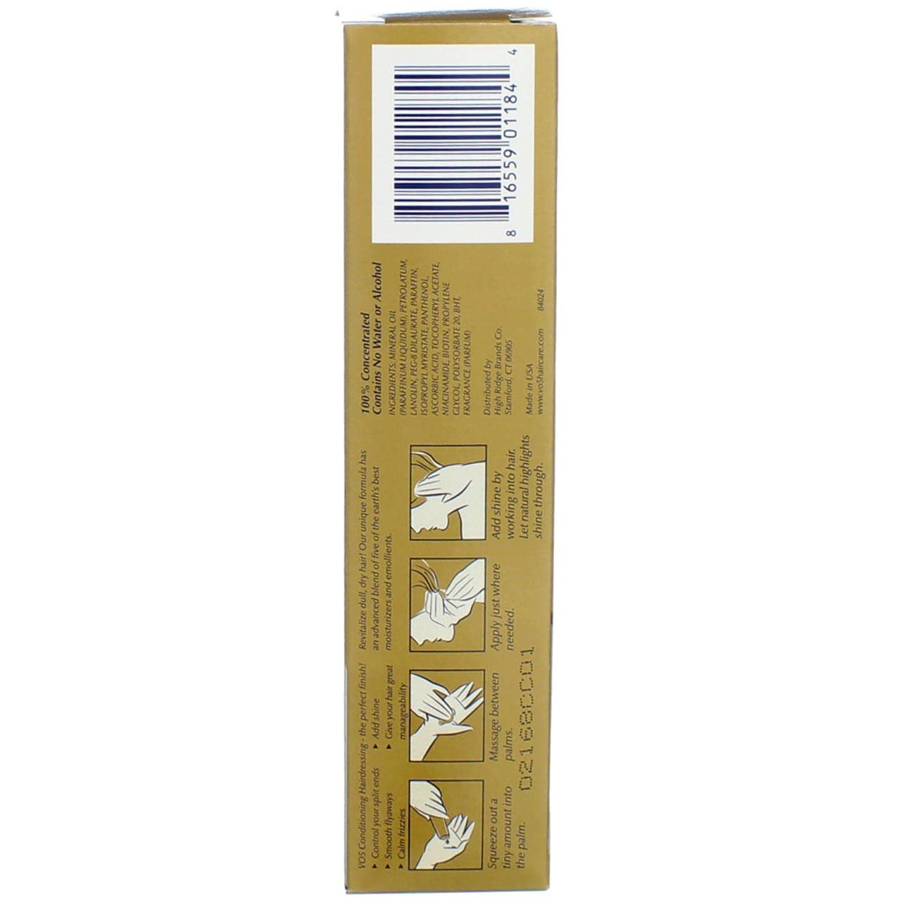 Alberto VO5 conditioning hairdress tube close-up highlighting compact size