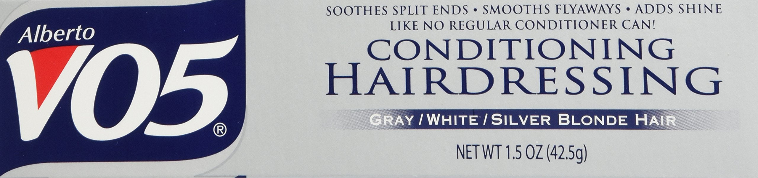 Alberto VO5 Conditioning Hairdressing shine boost image emphasizes natural-looking gloss.