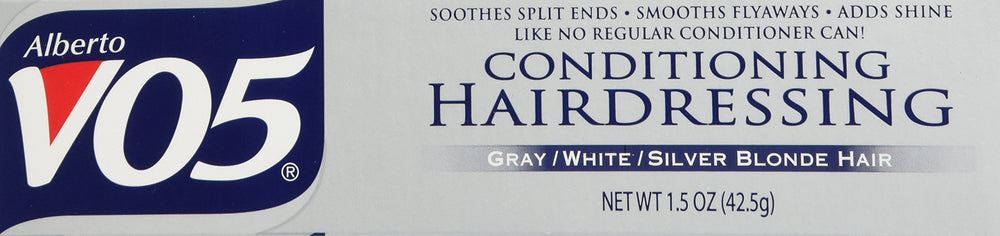 Alberto VO5 Conditioning Hairdressing shine boost image emphasizes natural-looking gloss.