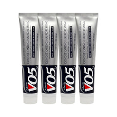 Alberto VO5 Conditioning Hairdressing 4-pack bottle image shows light-hair smoothing and shine