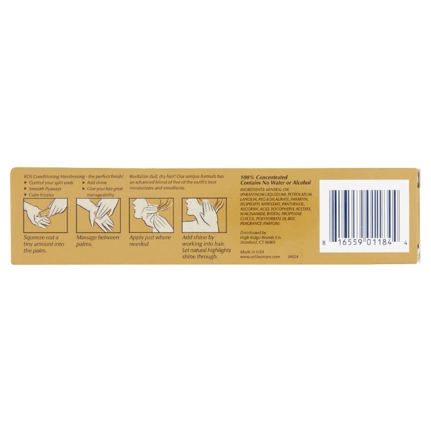 Alberto VO5 Conditioning Hairdressing four-pack offers travel-friendly conditioning solution.
