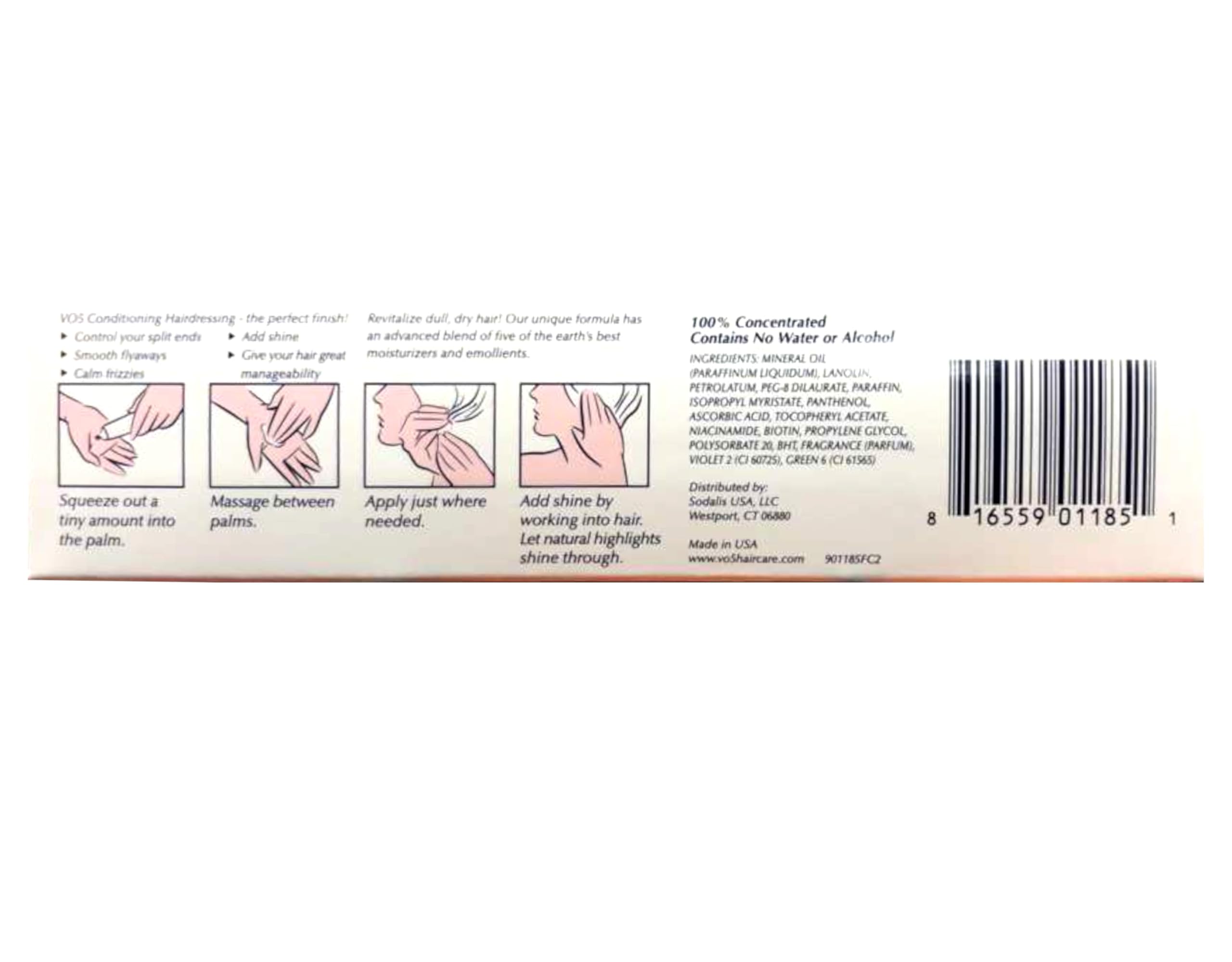 Alberto VO5 Conditioning Hairdressing split-ends-control smoothing flyaways.