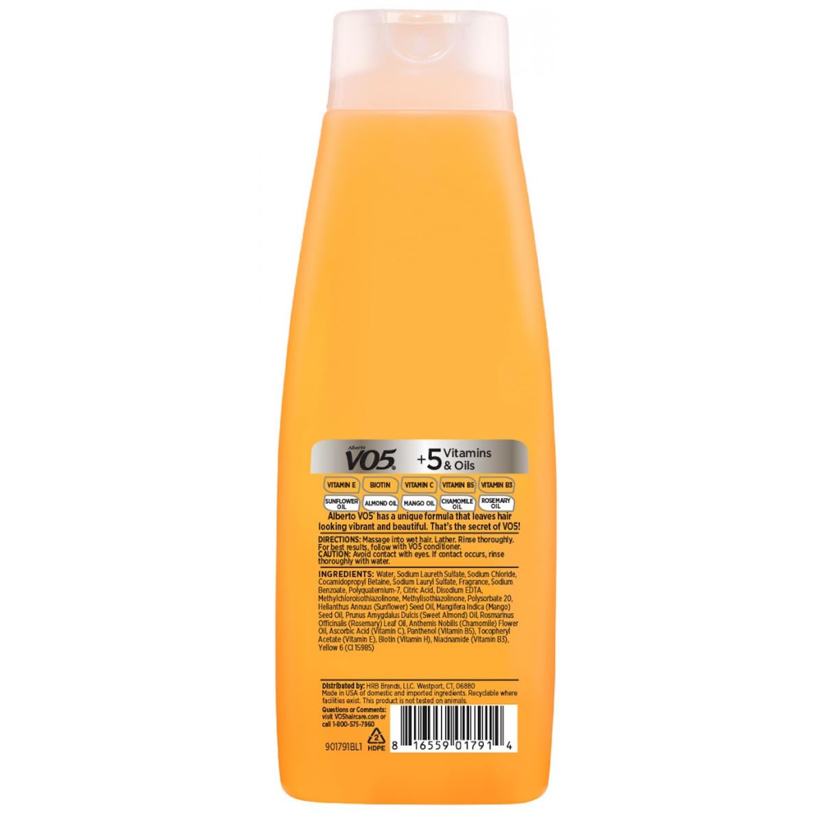 Alberto VO5 lather close-up highlighting rich foam for gentle cleansing