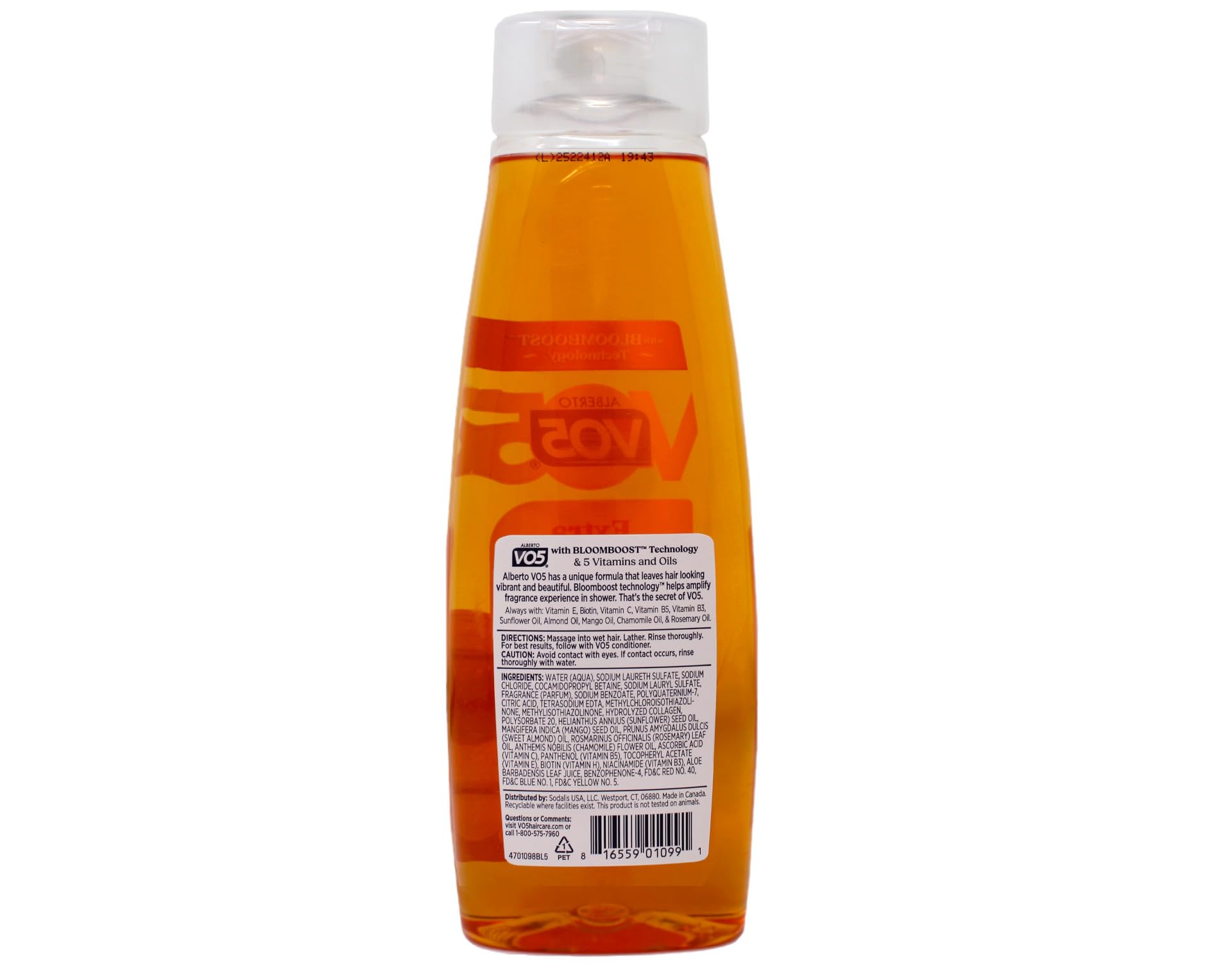 Alberto VO5 Extra Body Shampoo lather close-up highlights rich foam for volume