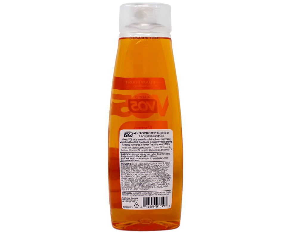 Alberto VO5 Extra Body Shampoo lather close-up highlights rich foam for volume