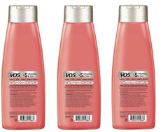 Alberto VO5 Extra Body Volumizing Shampoo bottle back label noting collagen and aloe hydration.