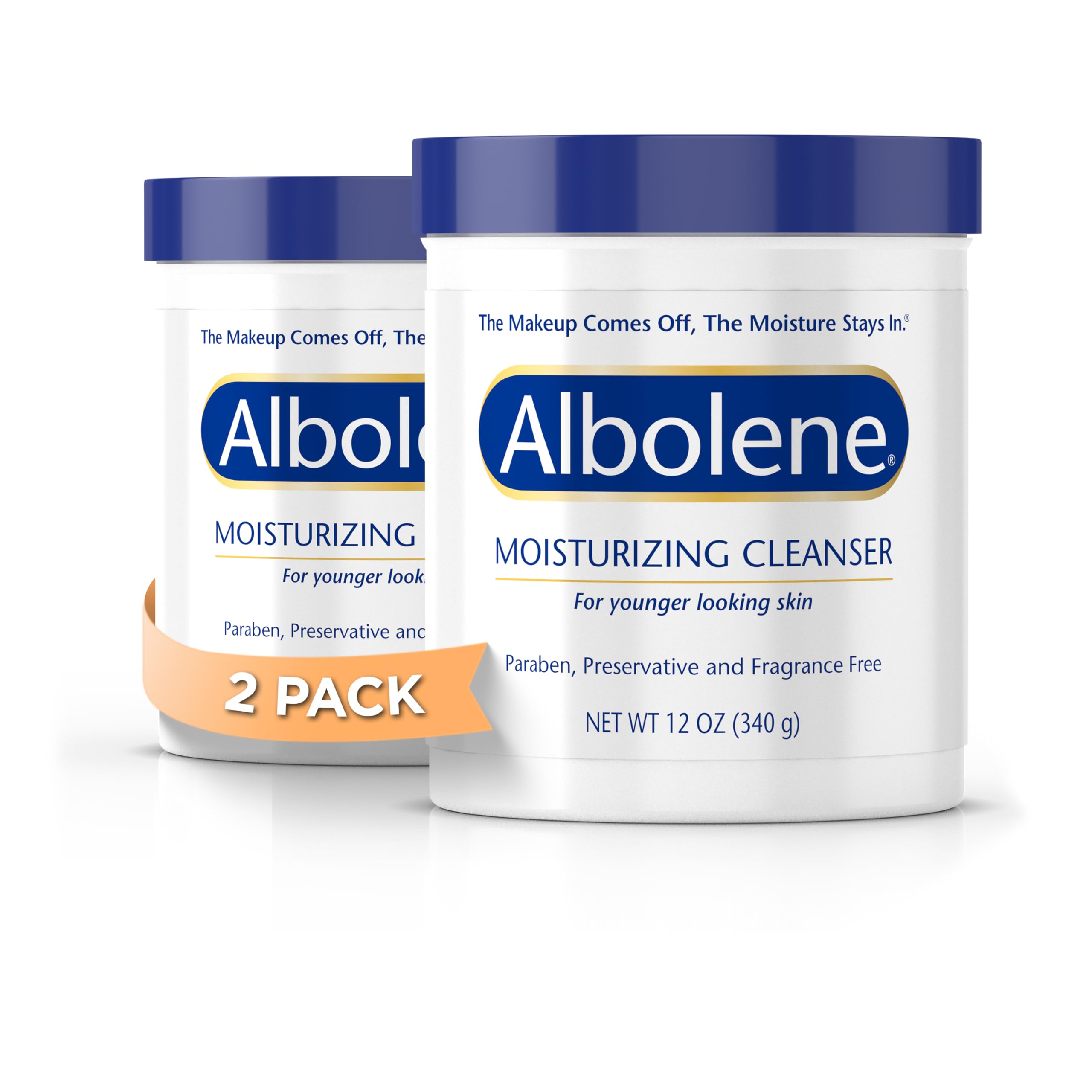 Albolene balm texture close-up showing silky cleansing formula for gentle makeup removal