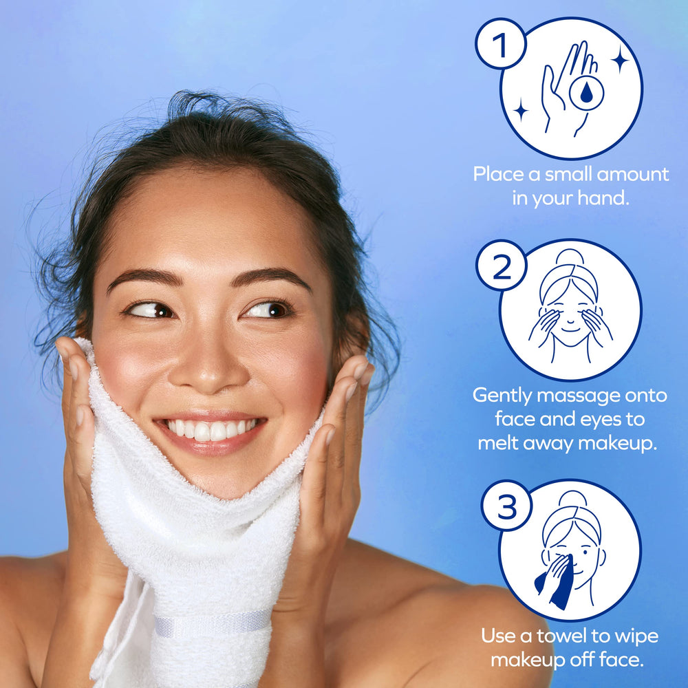 Albolene waterless cleanser use on dry skin highlights quick cleansing without water