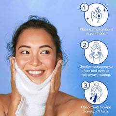 Albolene waterless cleanser use on dry skin highlights quick cleansing without water
