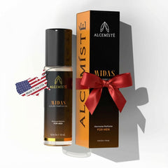 Alcemiste concentrated cologne packaging highlights premium design for on-the-go confidence.