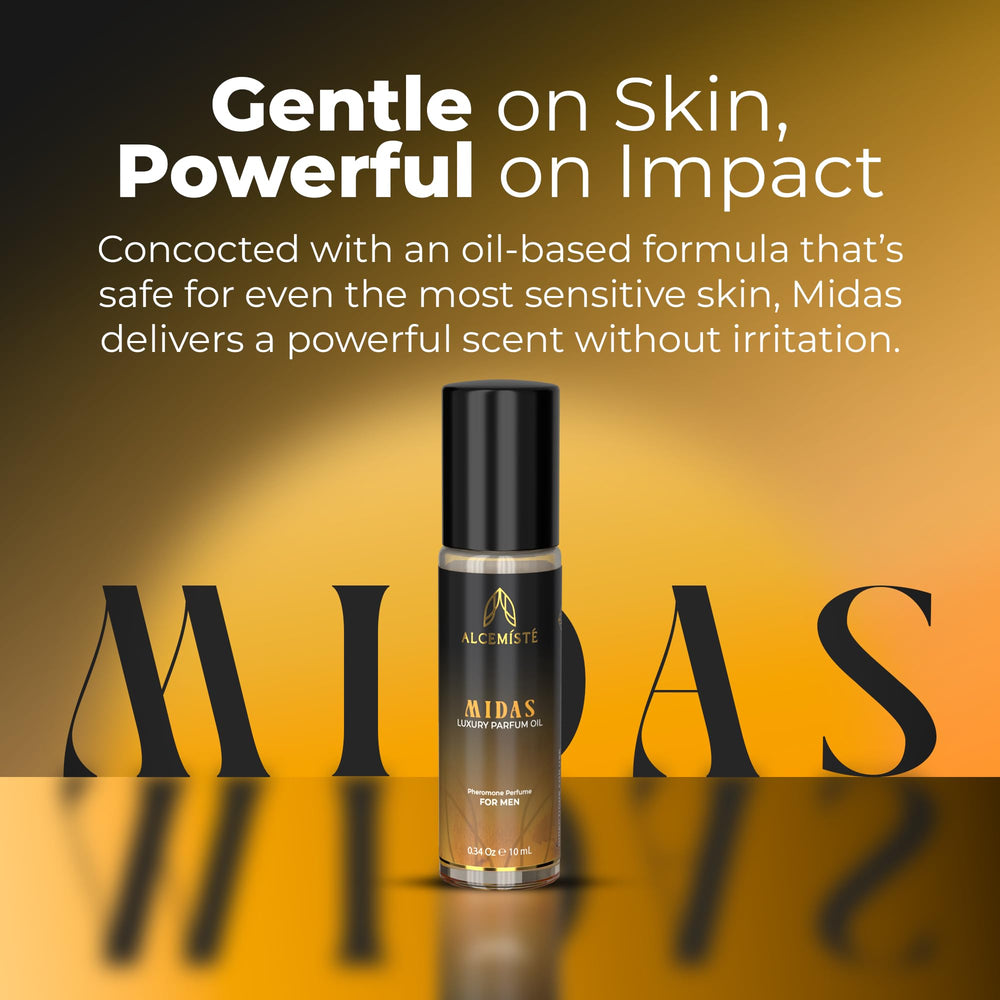 Alcemiste concentrated cologne rollerball applicator enables discreet, mess-free touch-ups.