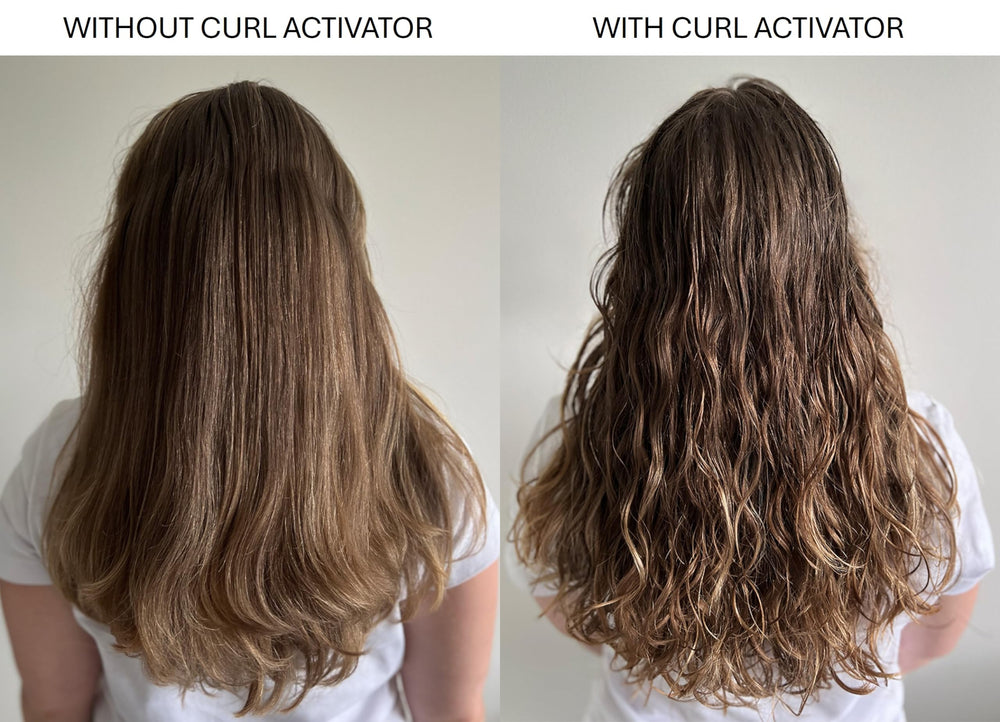 Alcôve Curl Activator in humidity demonstrates weatherproof styling.