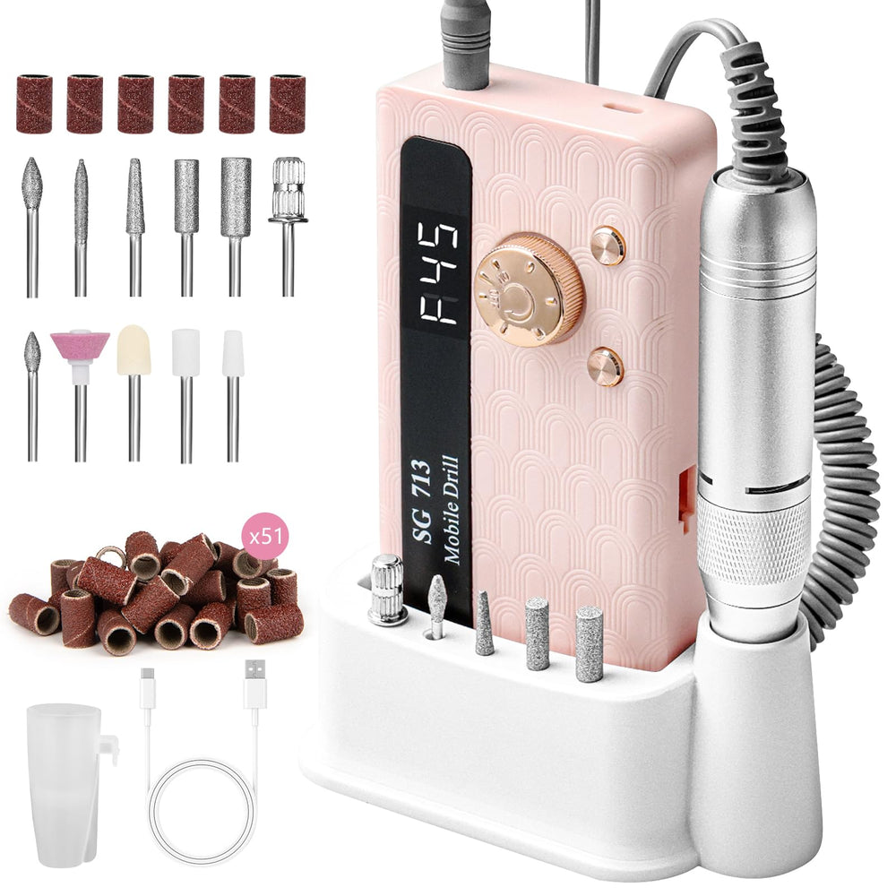 Aleanu electric nail file 45000rpm speed for fast nail prep and shaping