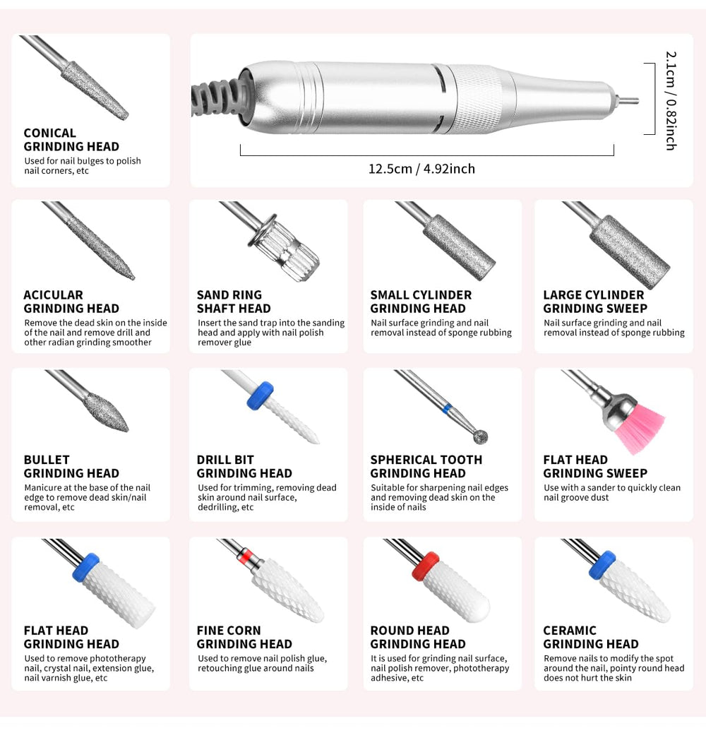 Aleanu ergonomic anti-slip grip reduces fatigue during long manicures
