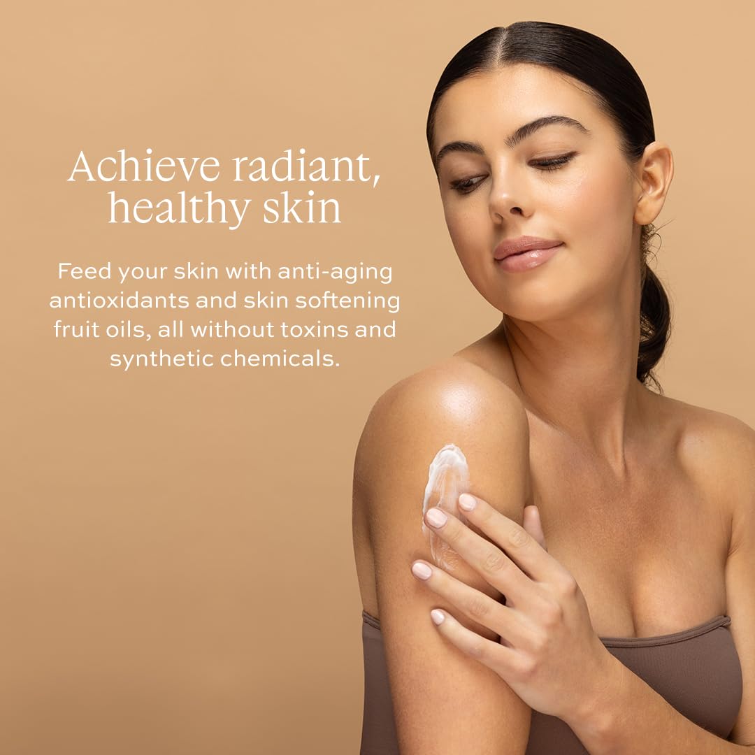 Aleavia Cranberry Prebiotic Lotion being applied to forearm for gentle hydration.