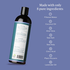 Aleavia Lavender Body Cleanse lather closeup highlights prebiotic nourishment during cleansing
