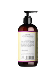Aleavia Orchid Prebiotic Body Lotion label close-up highlights natural ingredients for sensitive skin
