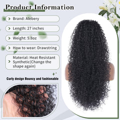 Alebery synthetic-human hair-blend ponytail delivers a natural look with lightweight feel.