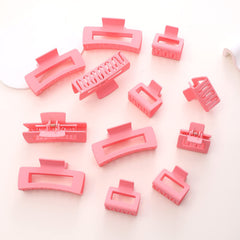 Alemaky 2-inch small pink square clips ideal for finer sections and precision styling.