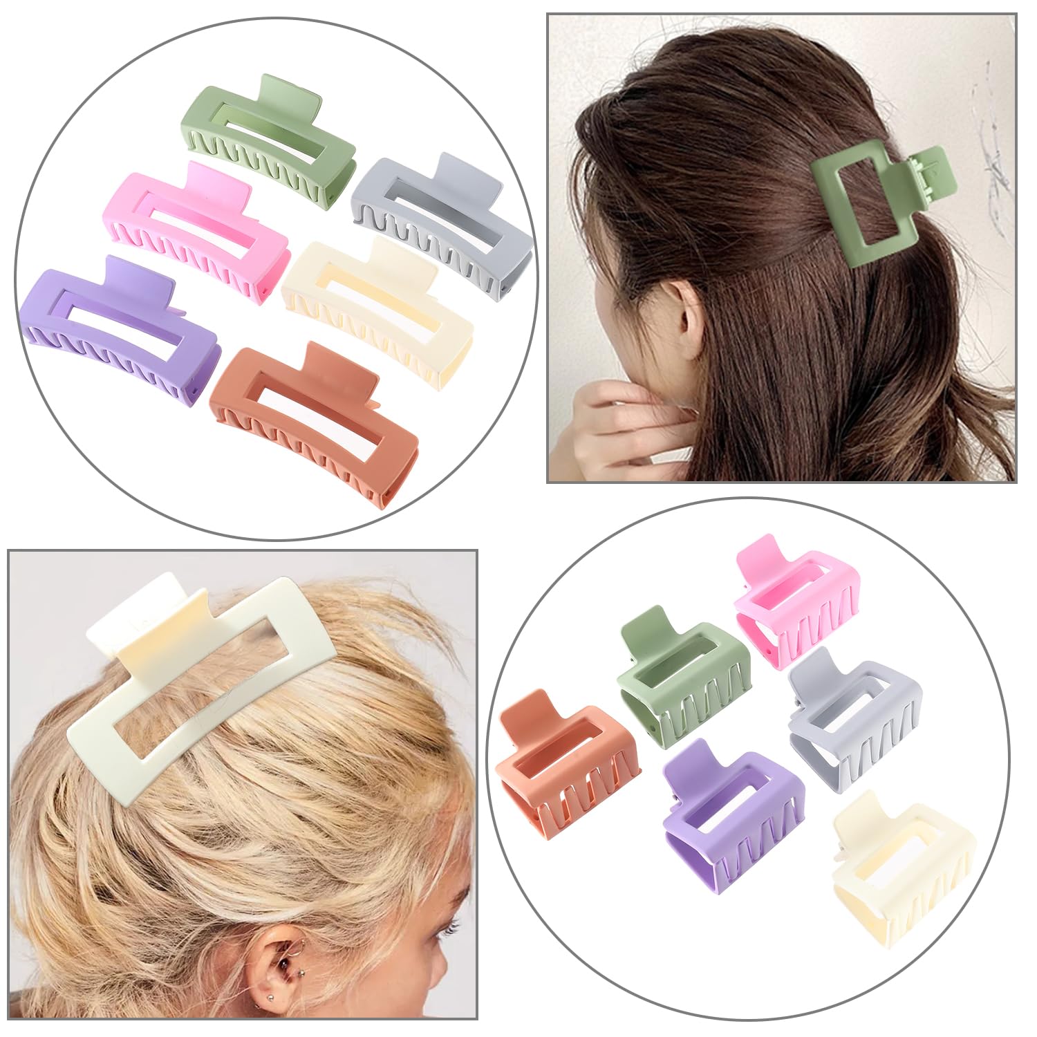 Alemaky non-slip matte finish rectangle clip prevents slipping