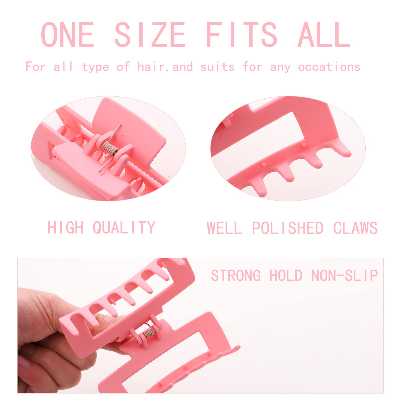 Alemaky smooth rectangle square clip in use on hair for tidy updo.