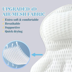 Aleponna bath pillow fits any tub size, ensuring versatile bath experiences.