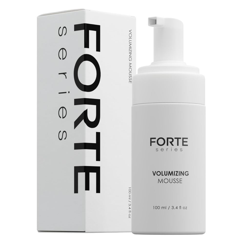 Alex Costa Forte Series volumizing mousse foam-dispense for quick root lift.