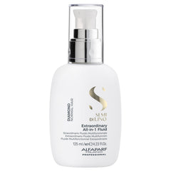 ALFAPARF MILANO Semi di Lino Diamond bottle pour demonstrates instant shine and easy application.