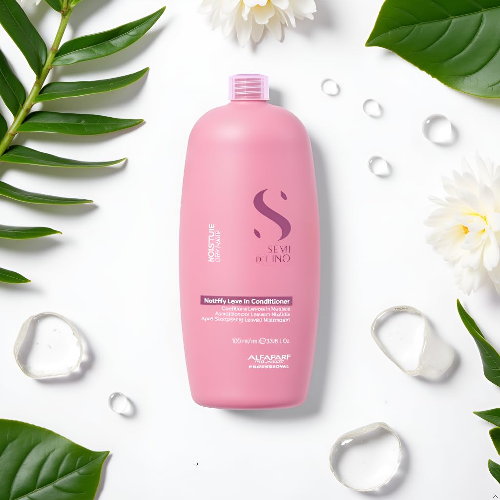 ALFAPARF MILANO Semi Di Lino leave-in-hair-ends demonstrates frizz control for smoother ends.