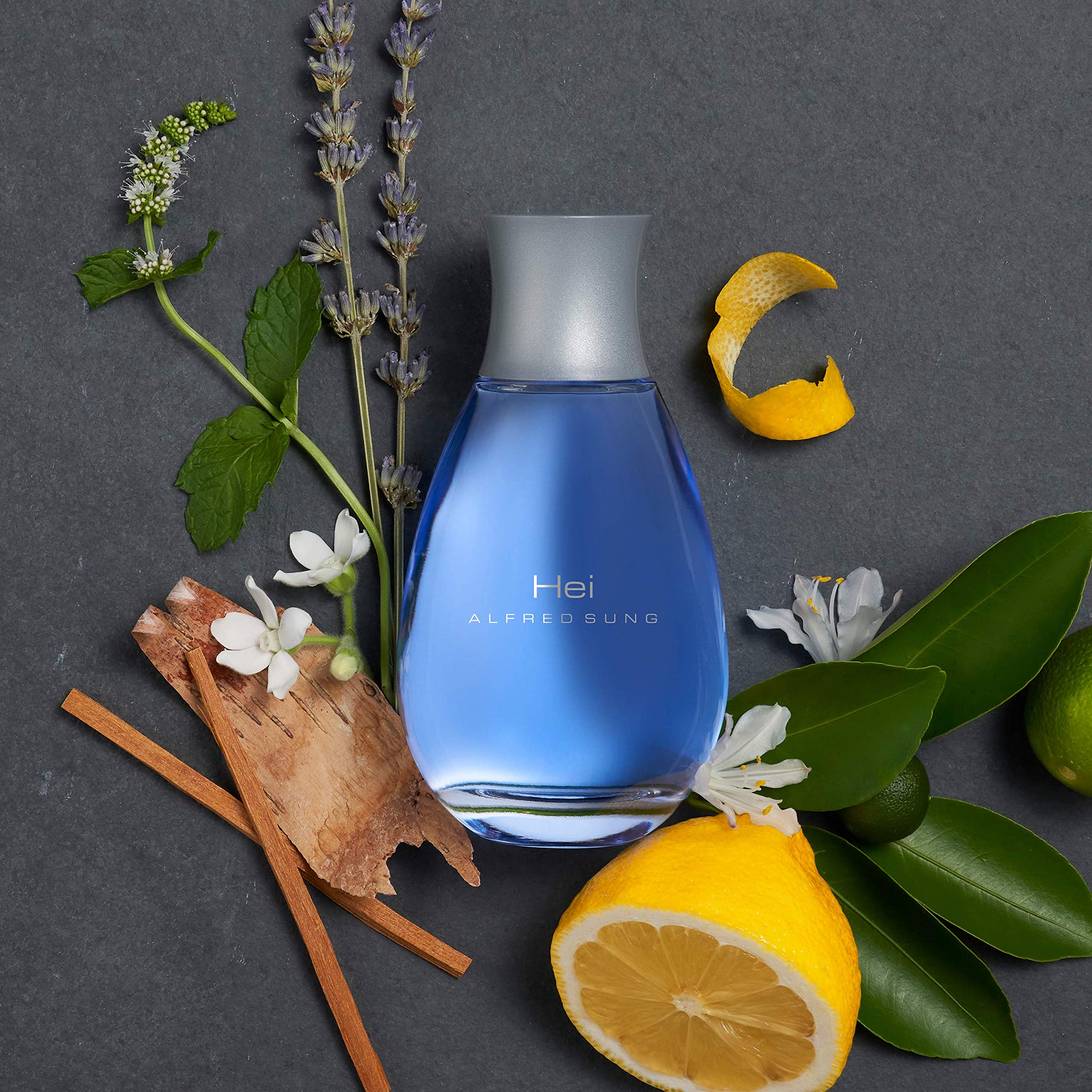 Alfred Sung HEI atomizer spray demonstrates quick, fresh release.
