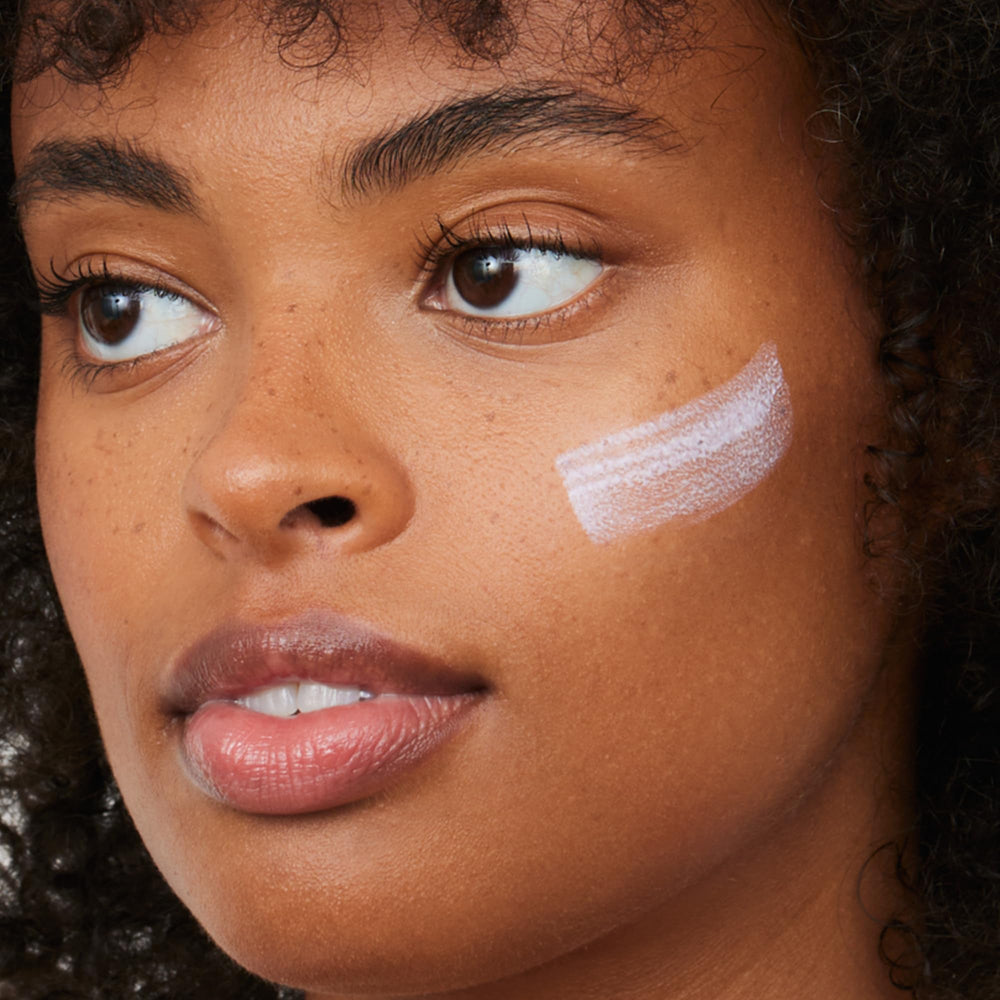 Algenist Sublime Defense bottle closeup SPF50 highlights lightweight, oil-free texture ideal under makeup.