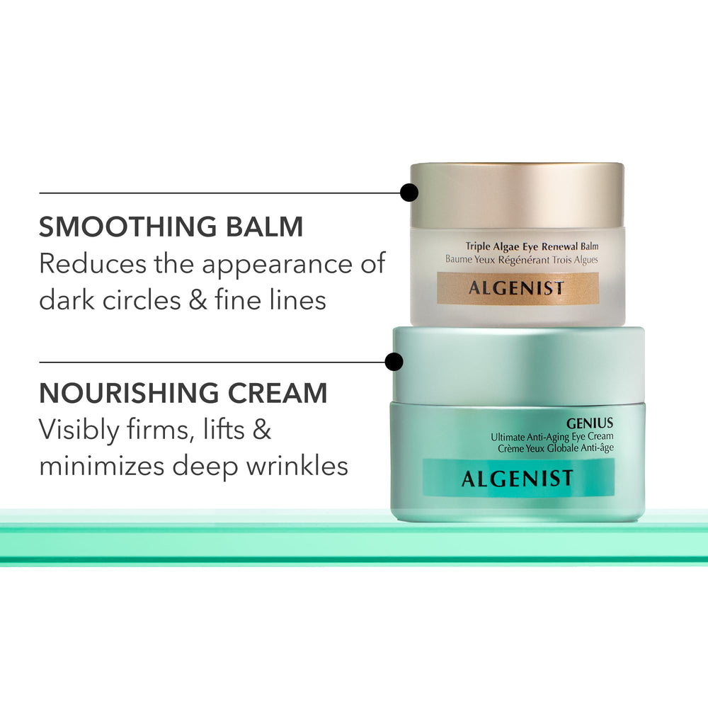 Algenist Travel-size Eye Cream 0.5oz highlights on-the-go hydration routine.