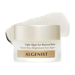 Algenist Triple Algae Eye Renewal Balm tube application shows creamy texture for smooth makeup priming.